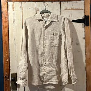 Zara Men’s 100% Linen Button Down Size Small Shirt - NWOT